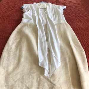 White/Gold sleeveless dress